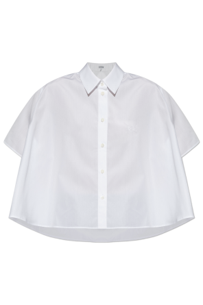 Tシャツ・カットソー VERSACE Men Tops 1011694 1A08584 1W000 BIANCO OTTICO WHITE White T-shirt with embroidered logo Versace - Vitkac AS